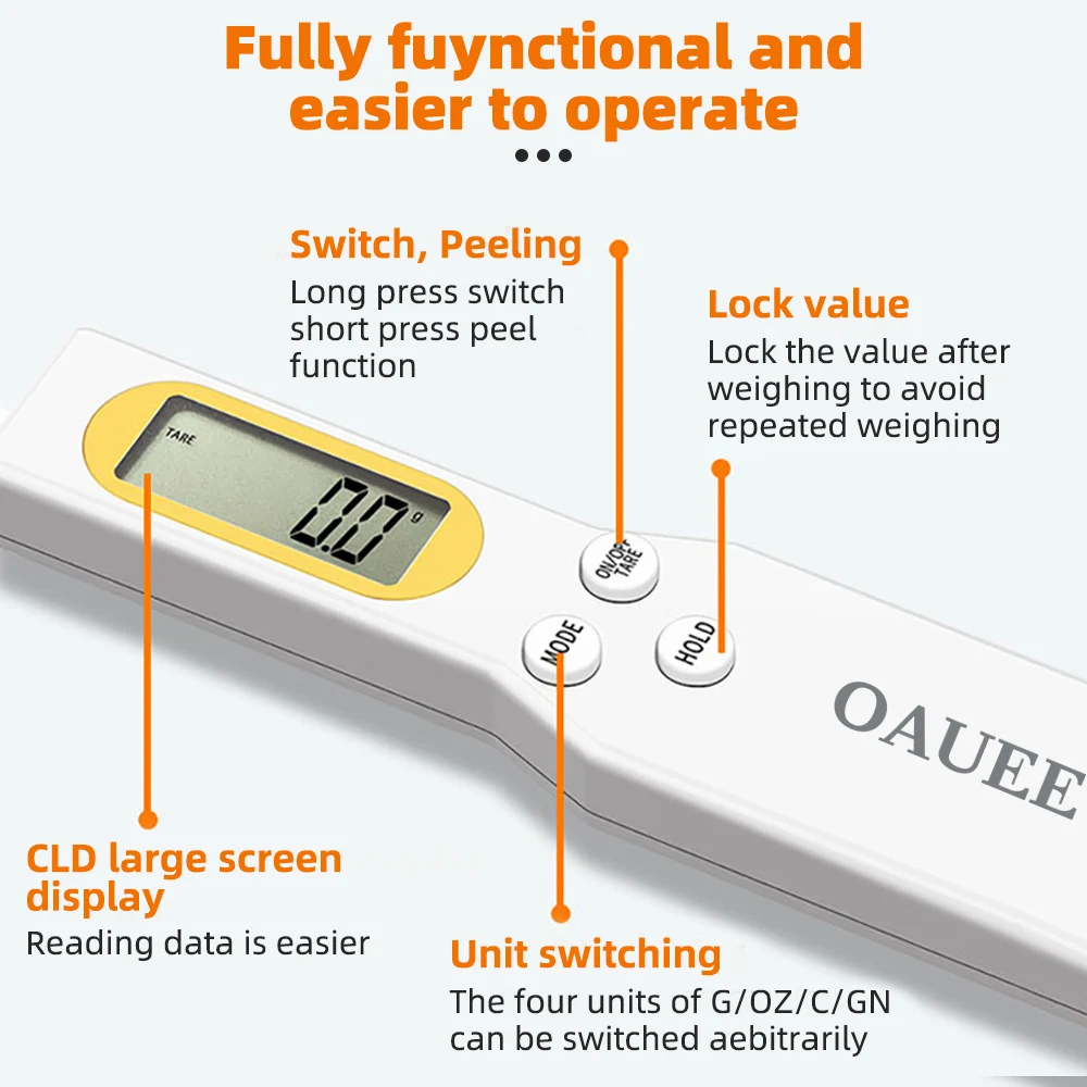 Electronic Kitchen Scale Upgrade Backlight Electronic Kitchen Scale 0.1-500g Weight Measuring Food Flour Digital Spoon Scale Kitchen Tool For Milk Coffee