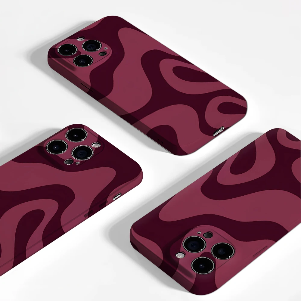 Burgundy Flow Magnetic Tough Phone Case - Single/Dual Layer Protection