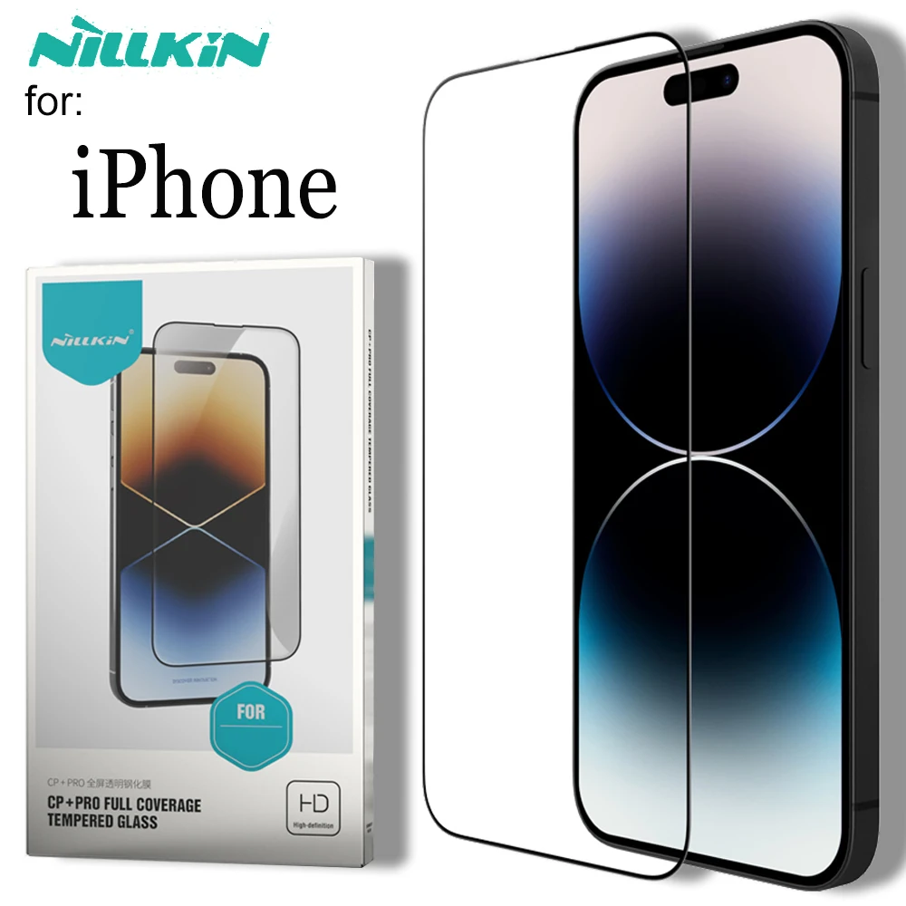 

Закаленное стекло Nillkin 9H для iPhone 15 14 Pro Max 13 Plus 12 Mini 11 XR Xs X, Защитная пленка для экрана iPhone 8 7 SE