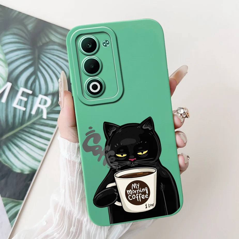 Cute Cat Dinosaur Cartoon Soft Silicone Matte Phone Case