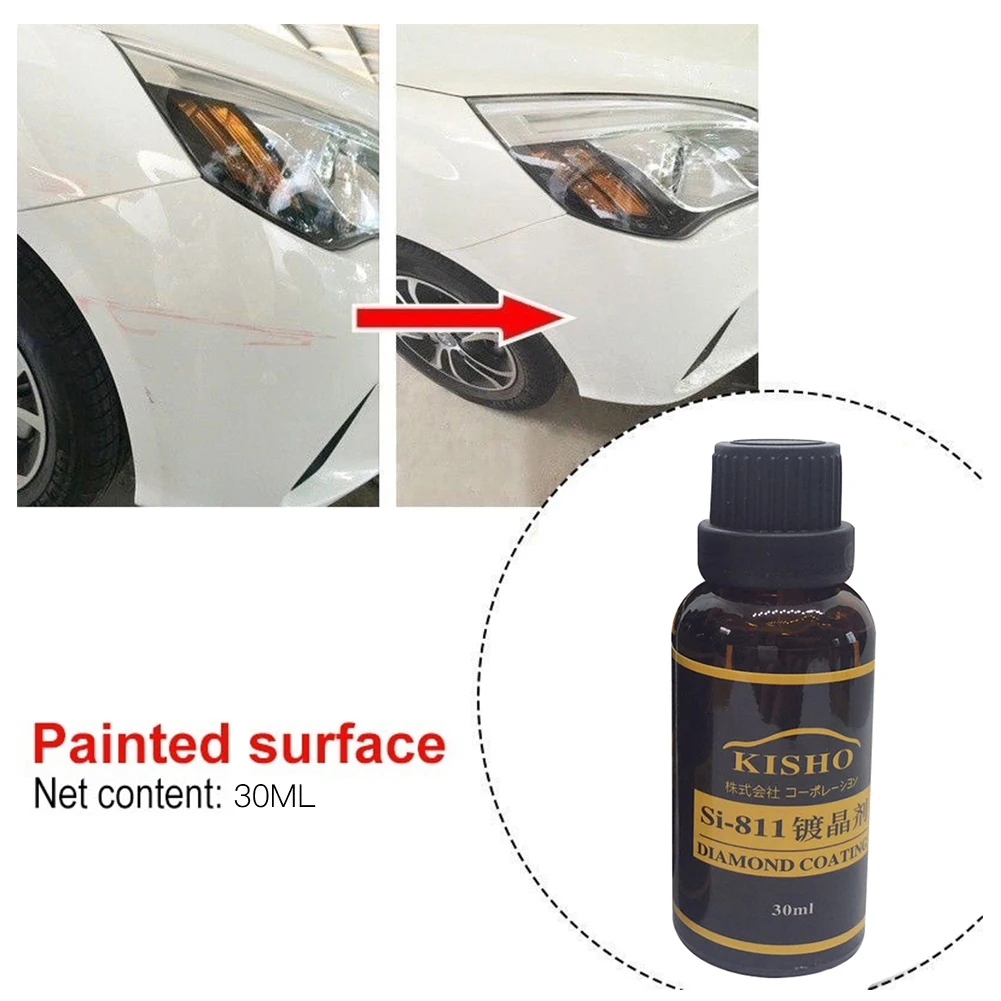High Gloss Ceramic Car Na&Anti-scratch Car Polish Exterior Care Paint Sealant 9H Hardness 30ML