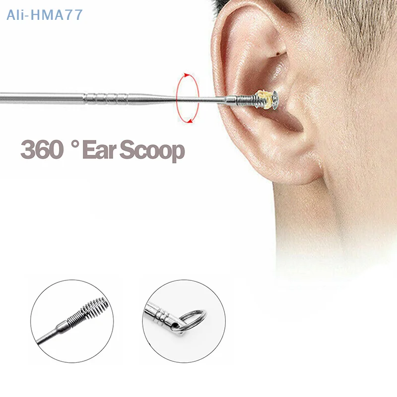 

7Pcs/set Cleaning Earpick Ear Cleaner Earpick Sticks Wax Removal Tool Care Ear Cleanser Spoon Earwax Remover Curette Ear Pick