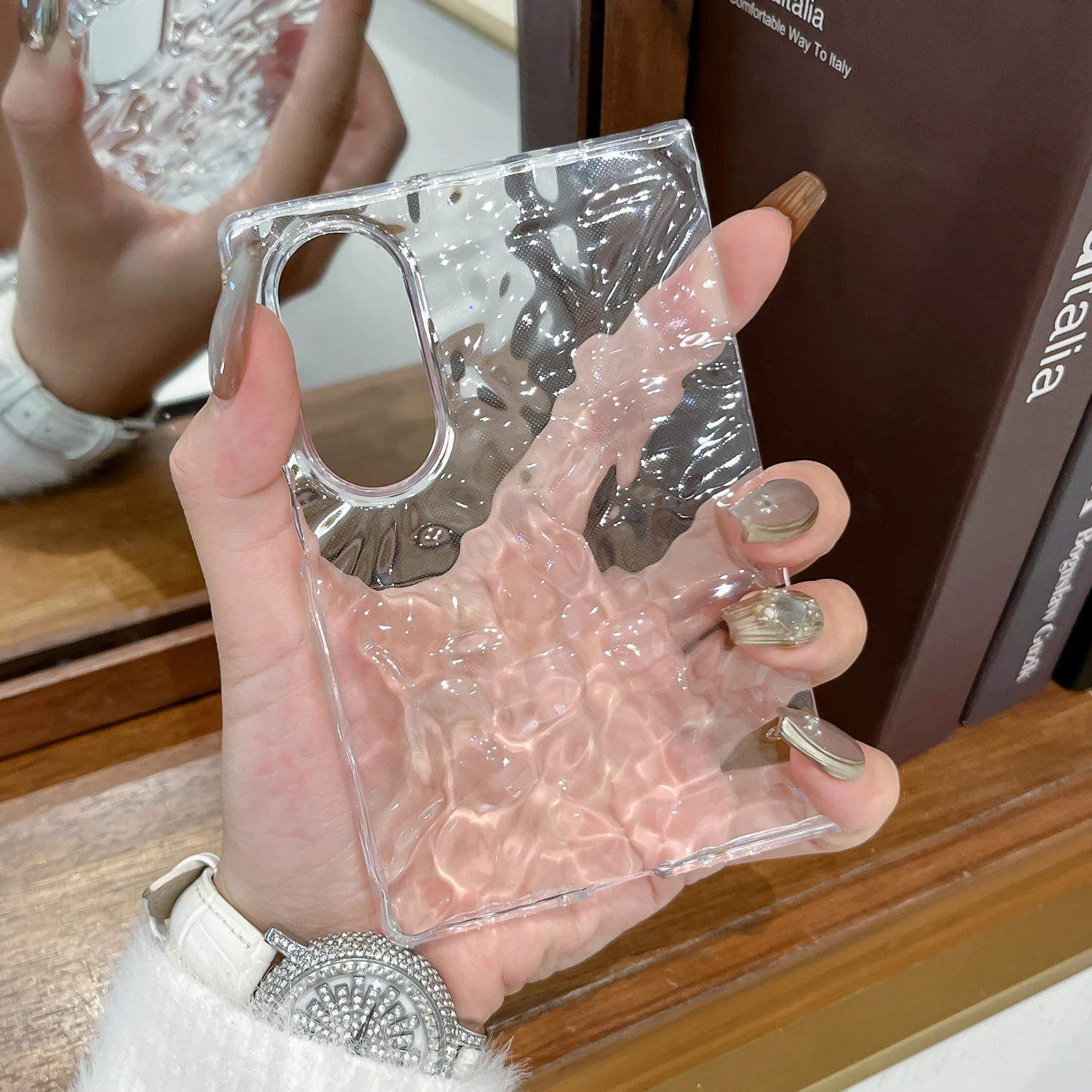 Ultra Clear Thin Design Soft Phone Case - Water Ripple Transparent Cover