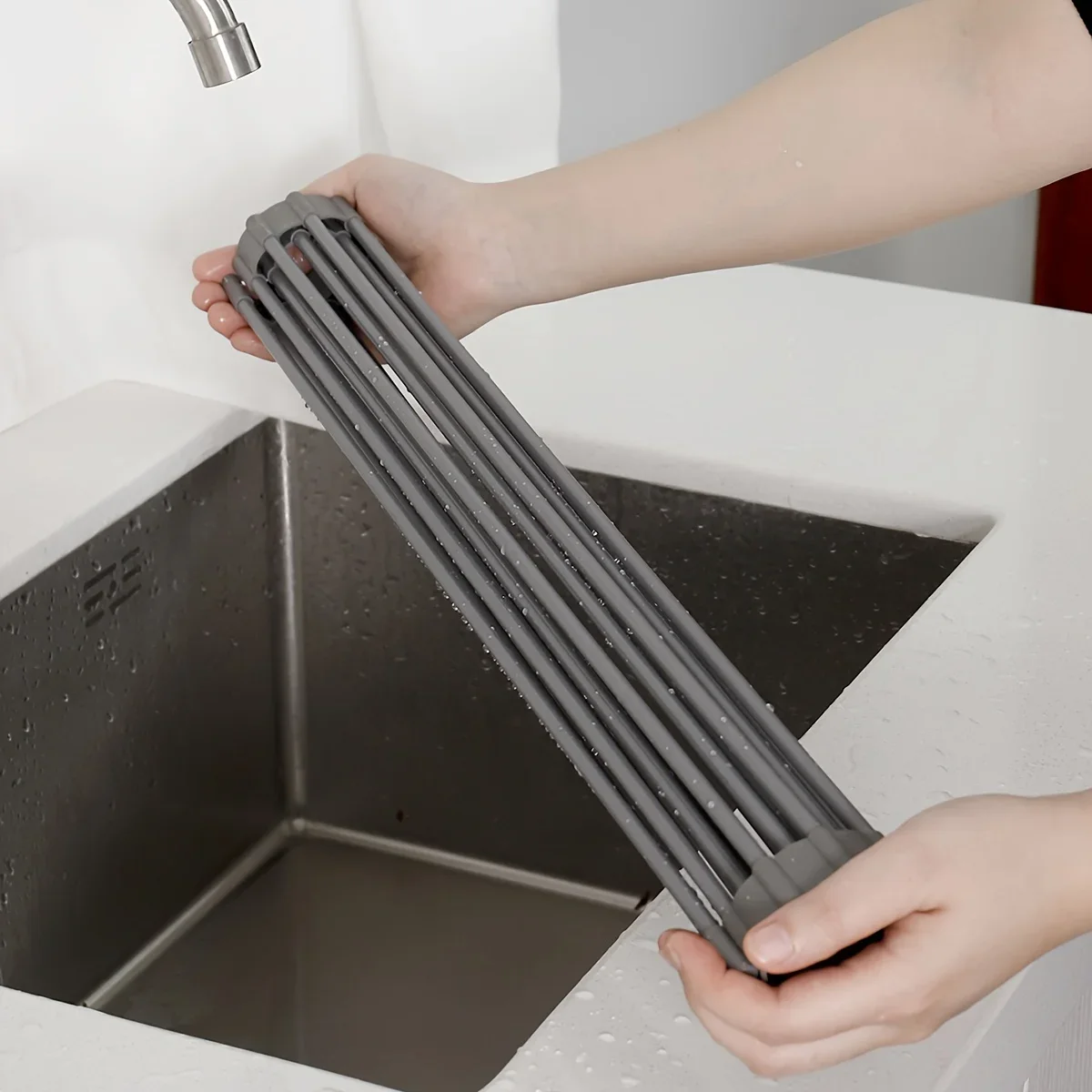 Storage Rack Silicone Kitchen Sink Organizer Multifunctional Dish Draining Mat