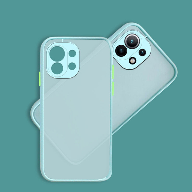 Matte Clear Case For Xiaomi Mi 12 12X  Ultra Lite 10T Poco F3 X3 M4 Redmi Note 11S 10 8 9 Pro Hard Bumper Armor Cover