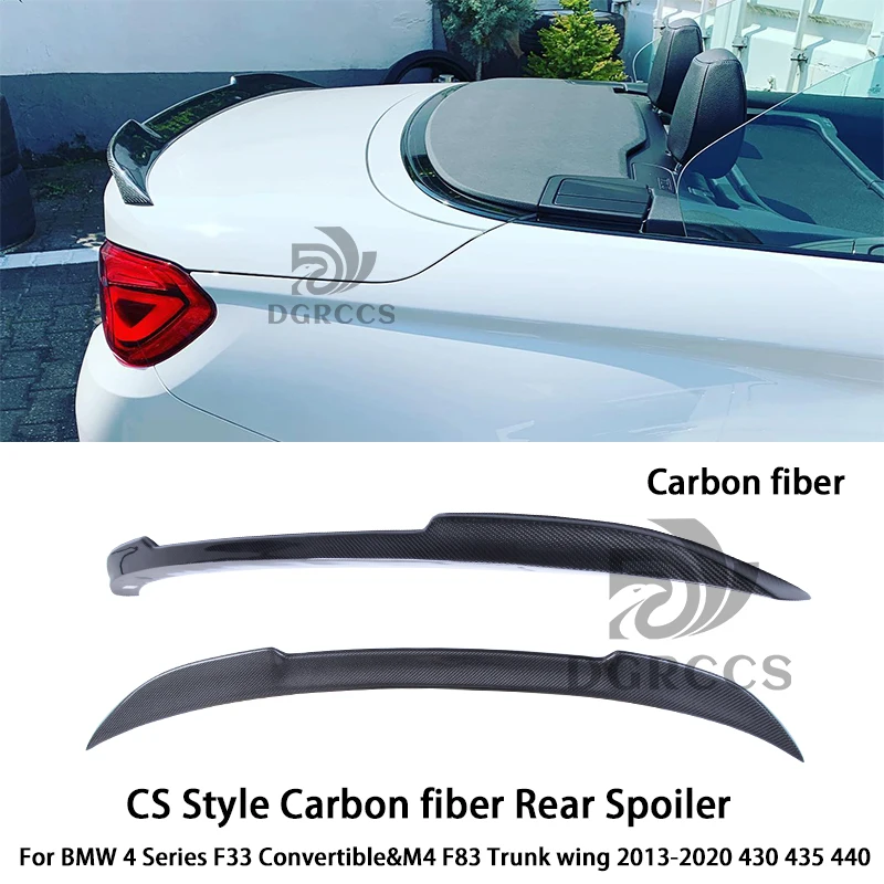 

BMW 4 Series F33 Convertible&M4 F83 CS Style Carbon fiber Rear Spoiler Trunk wing 2013-2020 430 435 440 Carbon fiberGlossy black