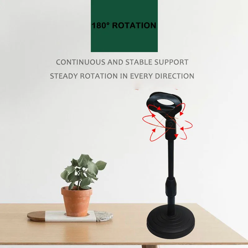 Mini Desk Microphone Stand Foldable Microphone Clip Bracket Support Mount Holder Adjustable Desktop Mic Bracket Support Base microphone stand