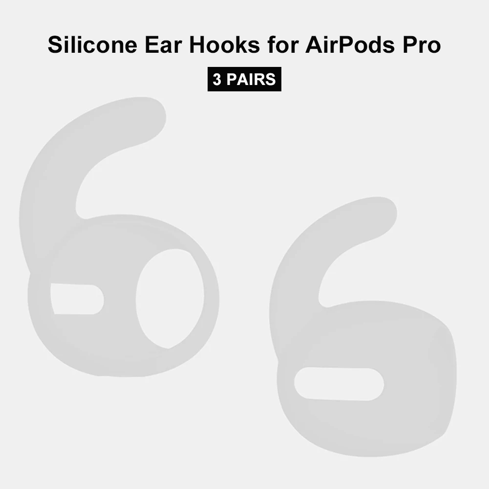 

3 Pair Silicone Ear Hooks Bluetooth Headsets Anti-lost Anti-slip Ear Covers Accessories for AirPods
