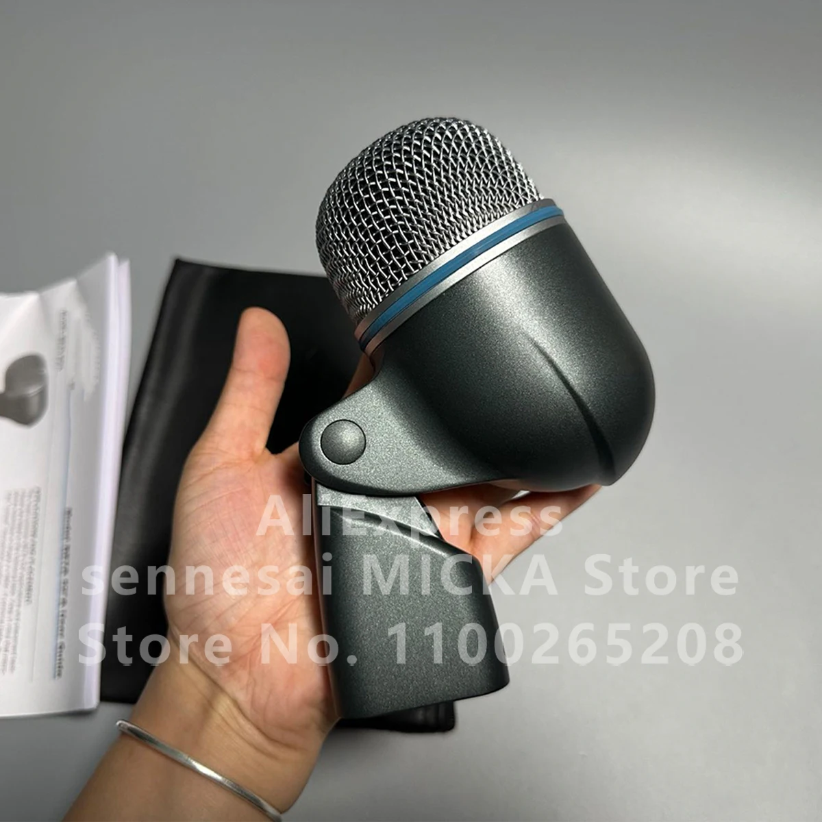 High Quality！BETA52A Drum Microphone Instrument Kick Drum Bass Mic（Metal）56A 57A Dynamic Drum Snare Kick Mic，Kick-out Big Bass