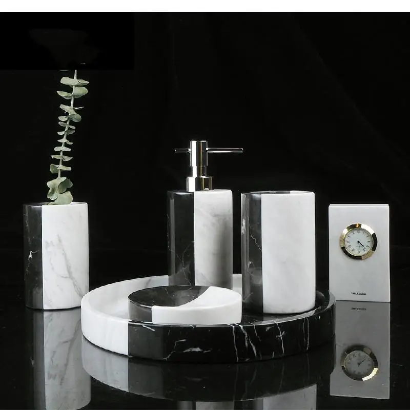 

Black and White Marble Lotion Bottle Travel Portable Bathroom Accessories Soap Dispenser Pump Liquid Soap Dispenser Bottle