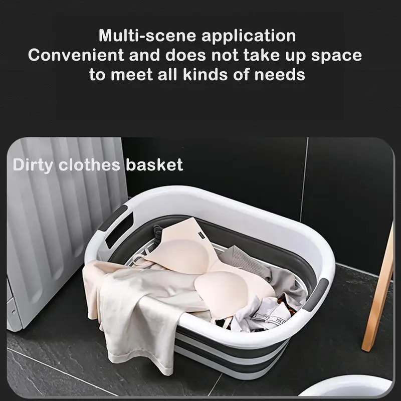 Portable Folding Basin Car Wash Bucket Household 40L Clean Bucket Bathroom Storage Basket For Washing Fishing Camping Basin