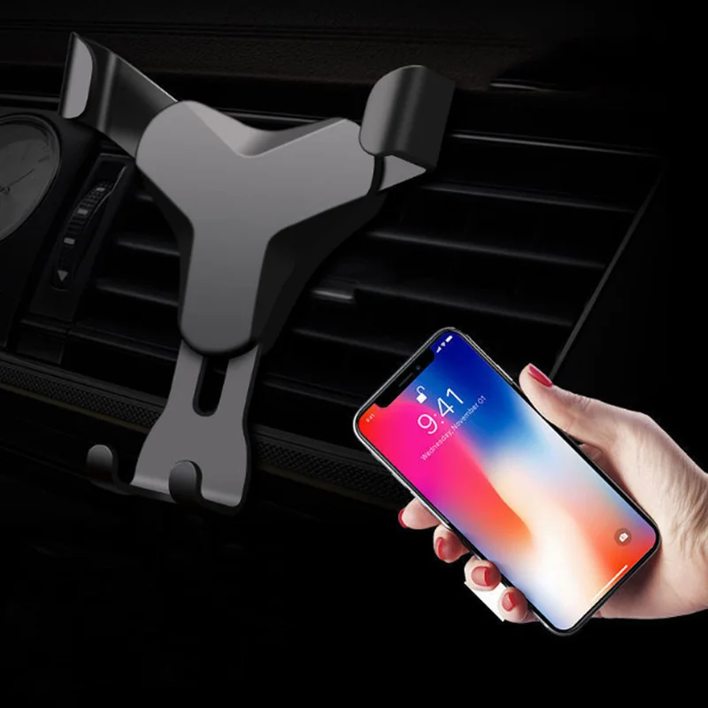 Gravity Car Phone Holder Mobile Stand Smartphone Gps Support Mount For Iphone 13 12 11 Pro 8 Samsung Huawei Xiaomi Redmi Lg