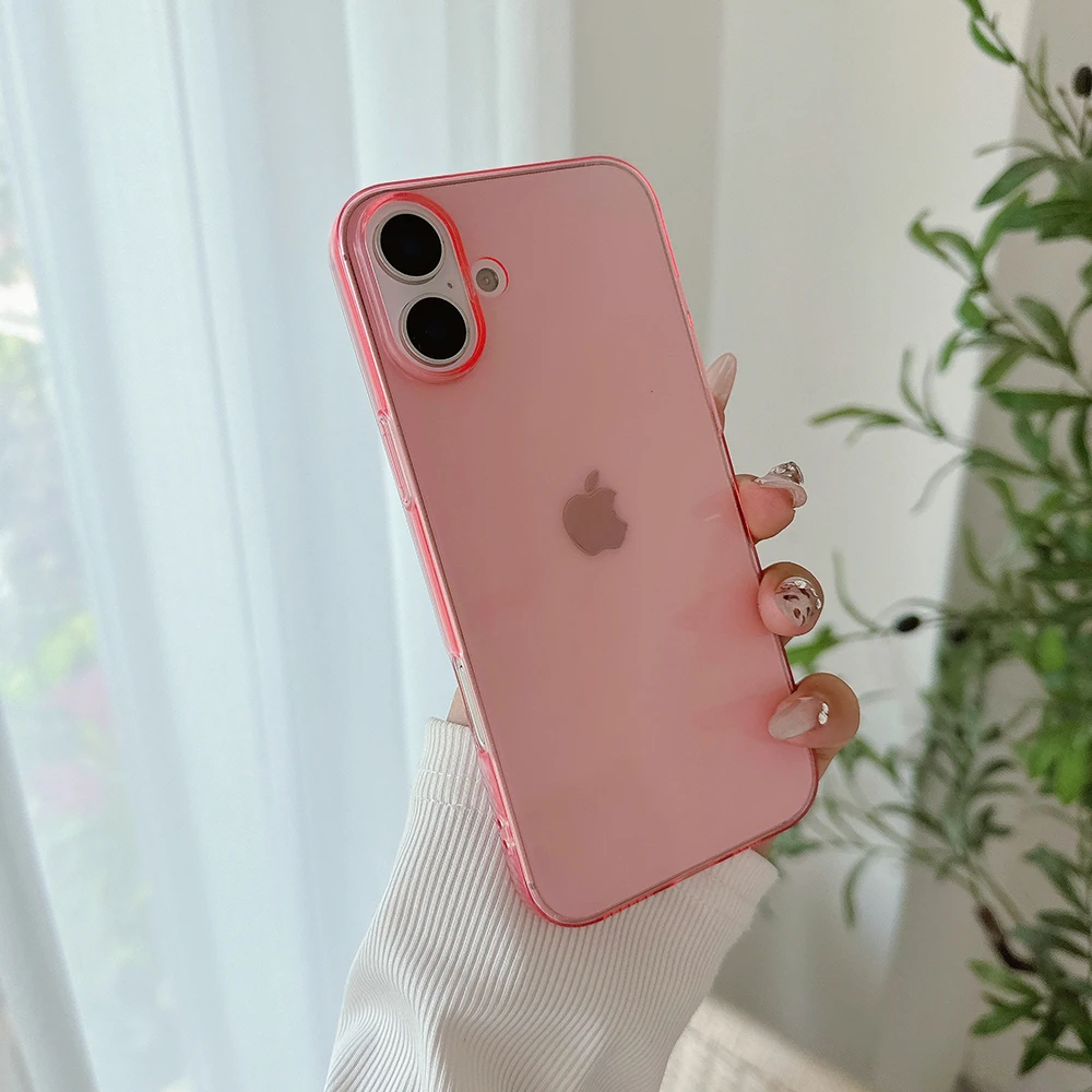 Luxury Transparent Colorful Soft TPU Case - Ultra Thin Candy Color Clear Shell