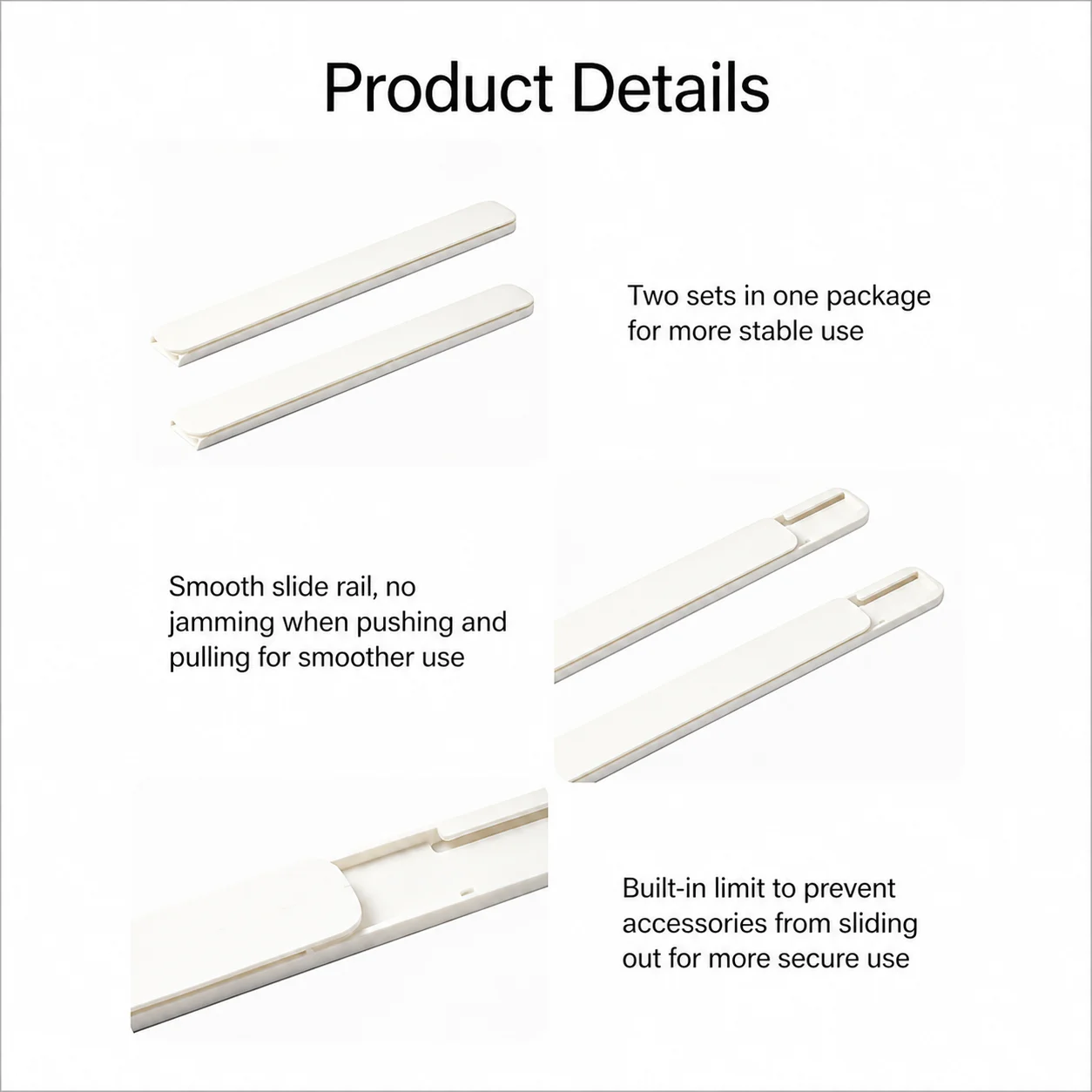 Adjustable Non-Slip Kitchen Drawer Organizer Strips for Enhanced Storage Solutions