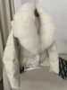 OFTBUY 2024 Big Natural Real Fox Fur Coat Women Autumn Winter Female 90% White Duck Down Jacket Feather Short  Coat Thick Warm 3