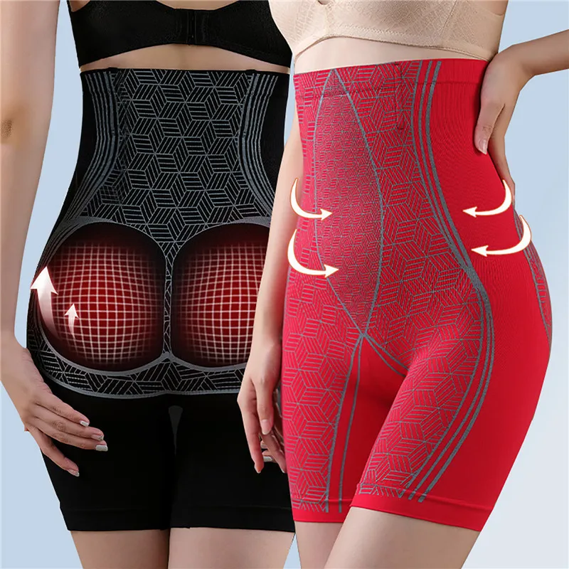 

High Waist Flat Belly Panties Seamless Women's Shorts Hip Lift Body Shaper Slimming Underwear Safety Pants Boxer Briefs Bodysuit