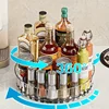 Rotating Tray Spice Rack Pantry Cabinet Turntable Base Storage Bin Kitchen Organizer For Seasoning Cosmetic Storage Box Gift 1