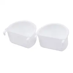 Bird Food Feeding Dish Set - Easy-Install Feeder Bowls (7.4cmx6.3cmx3.9cm)