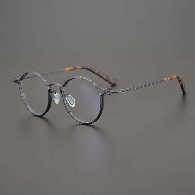 

Round myopia reading women personalized eyewear fashion glasses frame men top quality acetate titanium brand optical eyeglasses