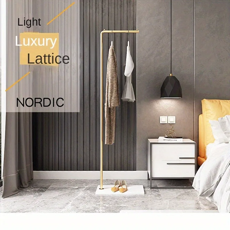 Nordic Modern Metal Valet Stand - Freestanding Multipurpose Suit Rack with Special Functions - Bedroom Clothing and Accessories
