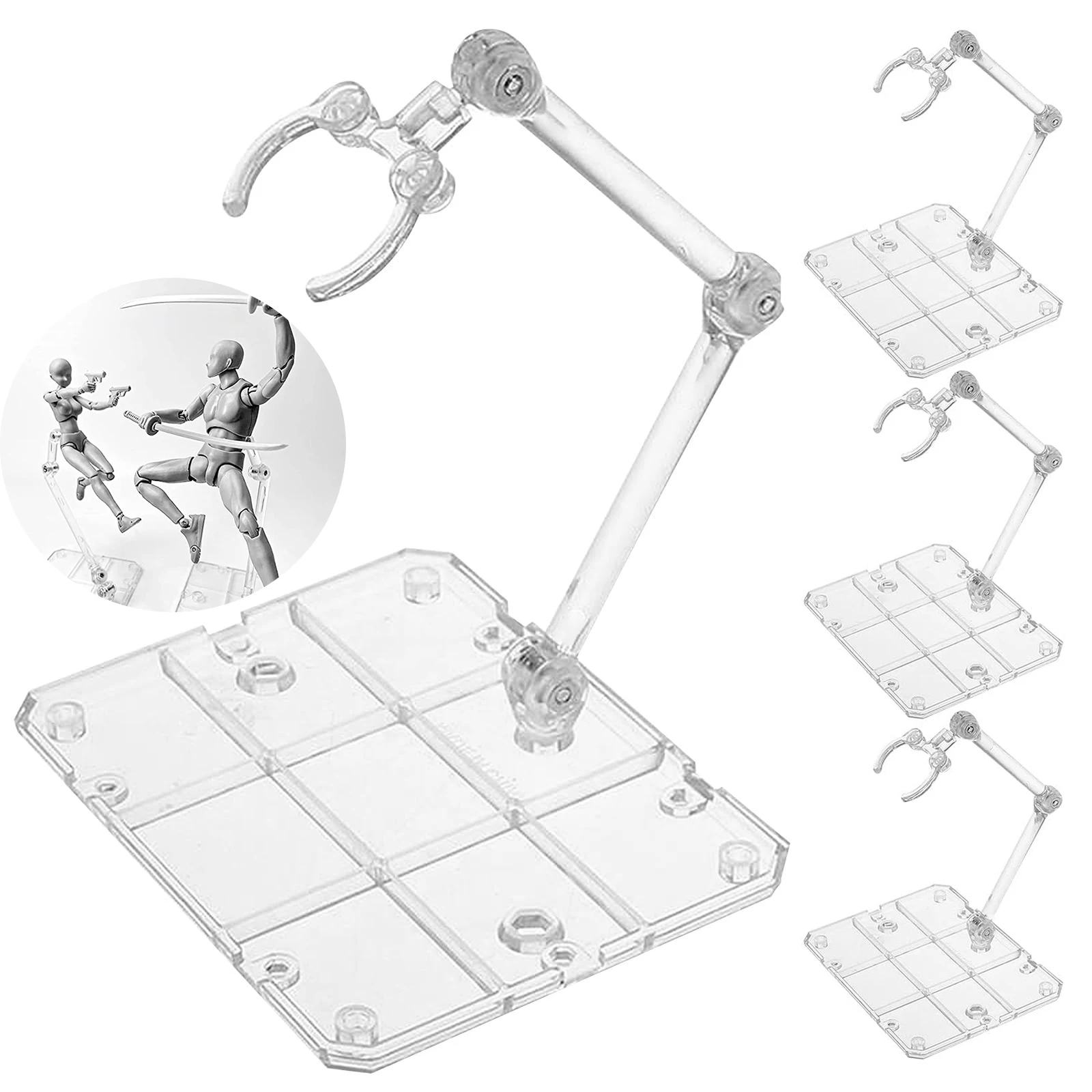 Action Figure Stand Assembly Display Holder Base Doll Model Support for HG RG SD SHF Gundam 1/144 Toy