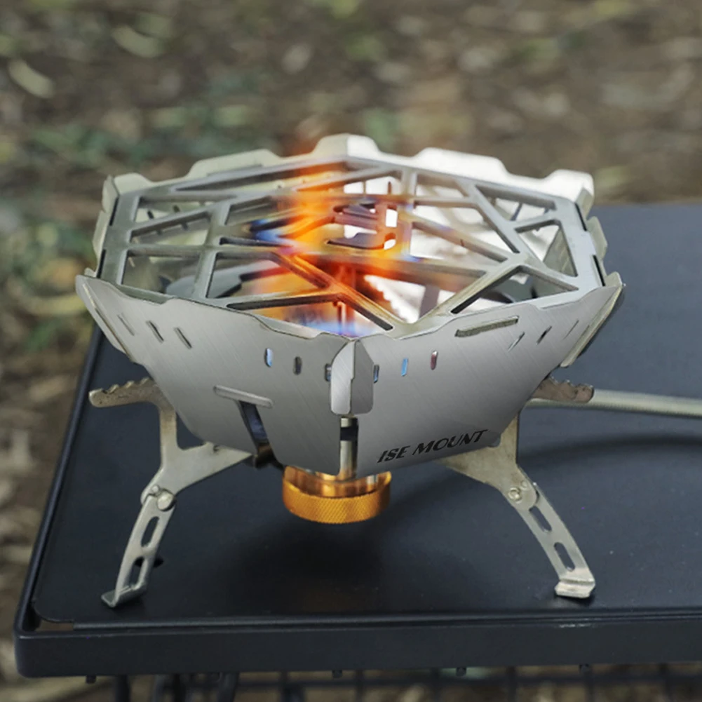 Camping Gas Stove Wind Shield Picnic Camping Cooker Windscreen Stainless Steel 6 Plates Lightweight for Hiking Picnic