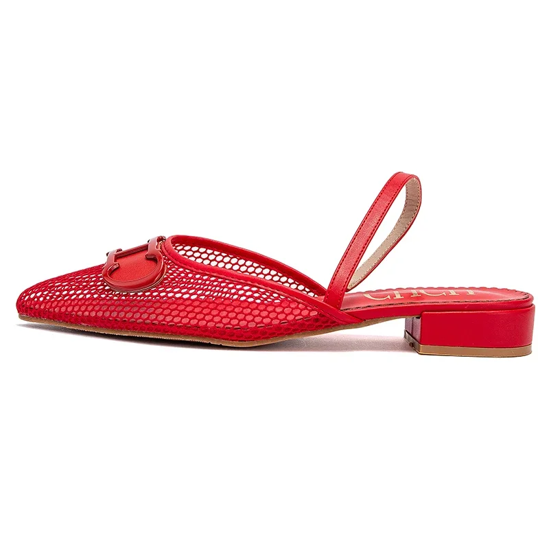 2025Women's Shoes Fashion Classic Pointed Design Female Commuting Flat Shoes Summer Popular Hollow Design Ladies Low Heel Shoes 5