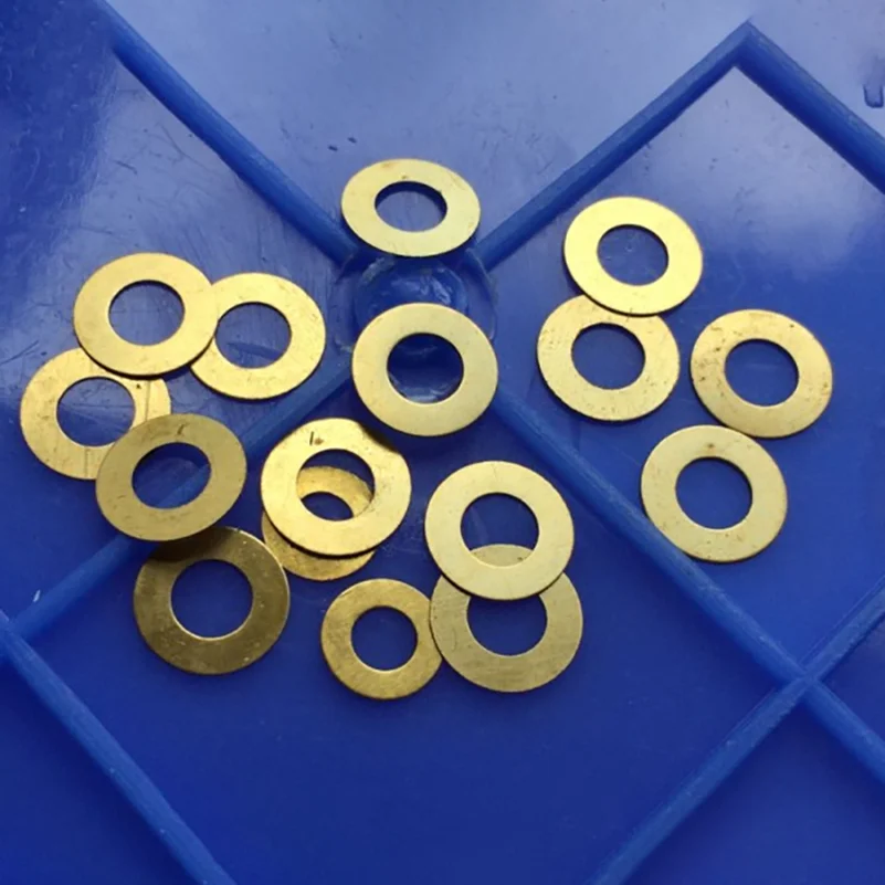 

12pcs/lot 6 Sizes Brass Material Folding Knife Washers Metal Gasket Cushion Ring Pad Fold Knives Quick Open DIY Make Replacement