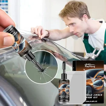 Windshield Crack Repair Resin – Car Glass Restoration Fluid for Chips, Cracks, and Scratches