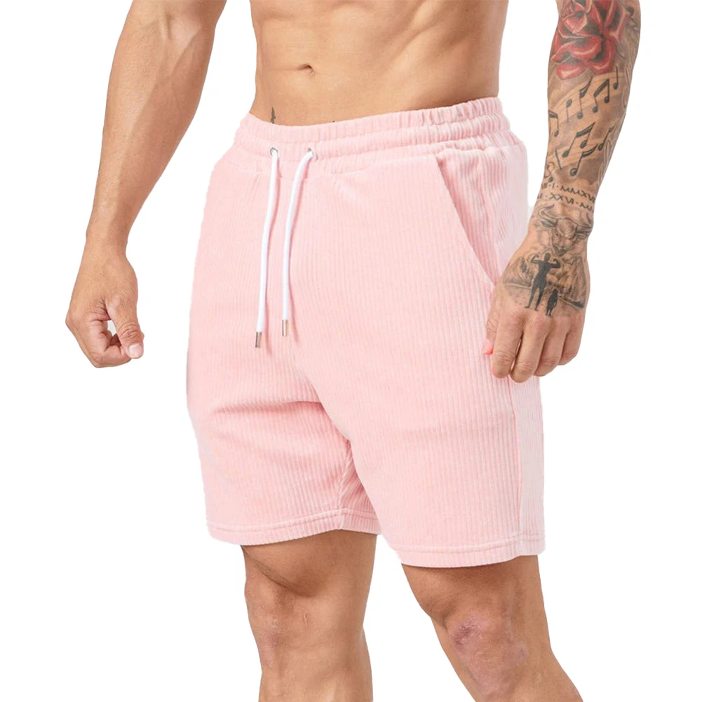 

Affordable Shorts Men Shorts Shorts Solid Color Sport Sweatpants Casual Pants Corduroy Men Short Pants For Men