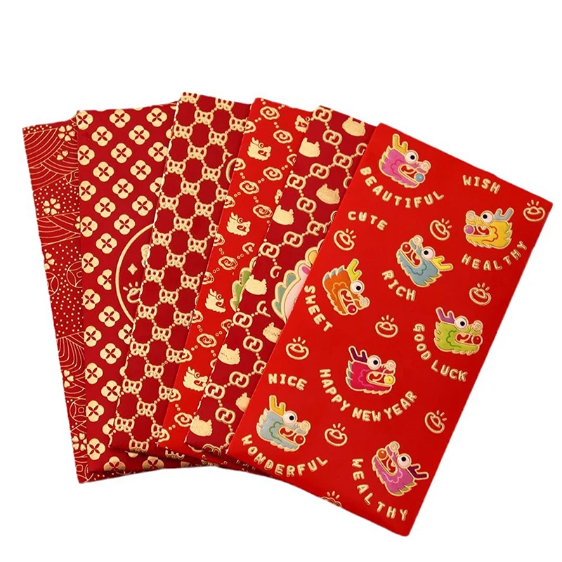 

Dragon Year Cartoon Red Envelope Bag 2024 New Spring Festival Hot Stamping Personalized Creative Gift Bag