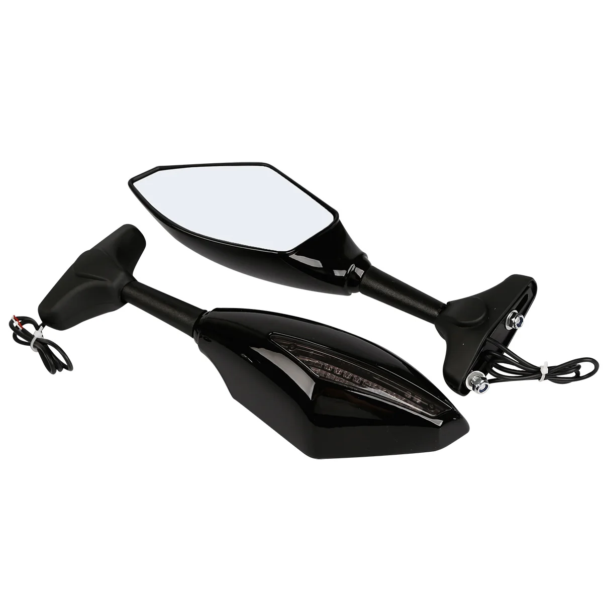 

Motorcycle Rearview Side Mirrors LED Turn Signal For Honda Suzuki Yamaha Kawasaki Ducati ZX6R ZX636 98-06 ZX10R 04-07 GSXR 600