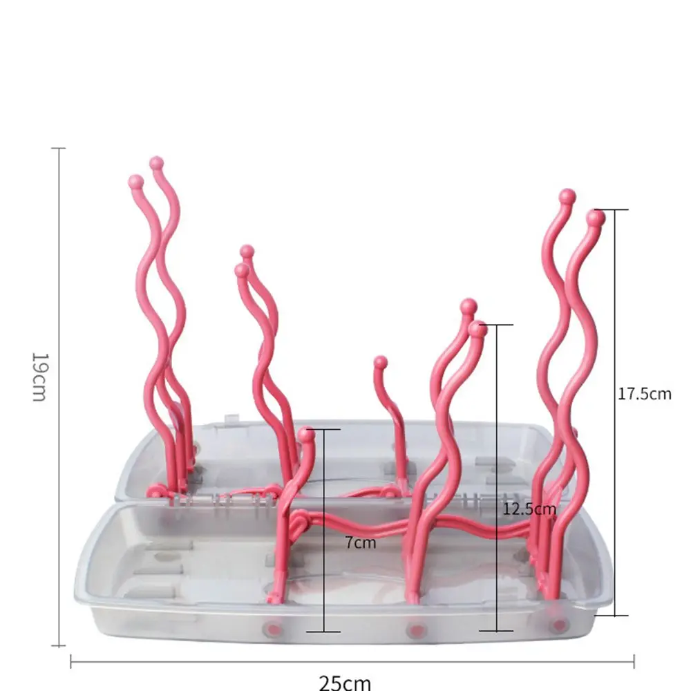 Portable Cup Baby Bottle Double Sided Tree Shape Pacifier Cleaning Dryer Nipple Rack Drying Rack Bottle Rack Bottle Storage