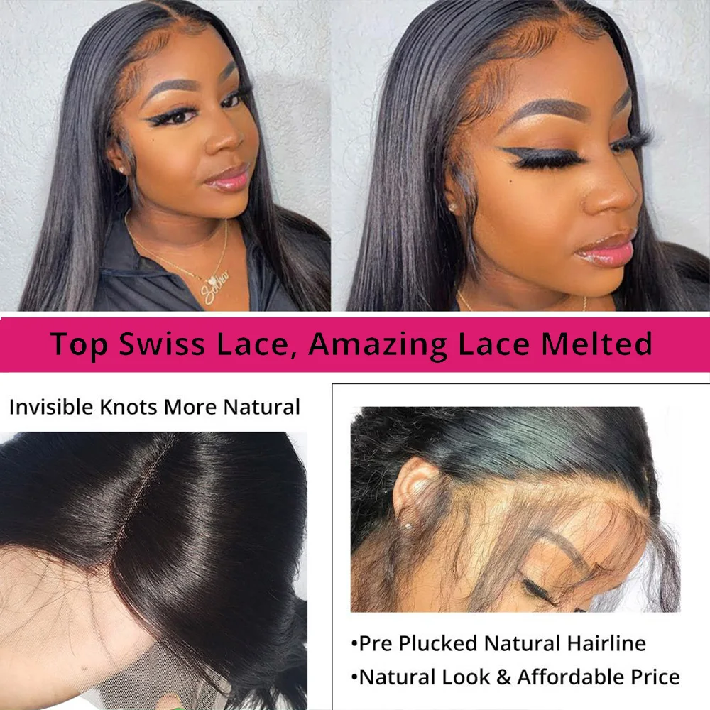 Meetu Straight Bundles with Frontal 13x6 13x4 Transparent Lace Frontal With Bundles Brazilian Human Hair With