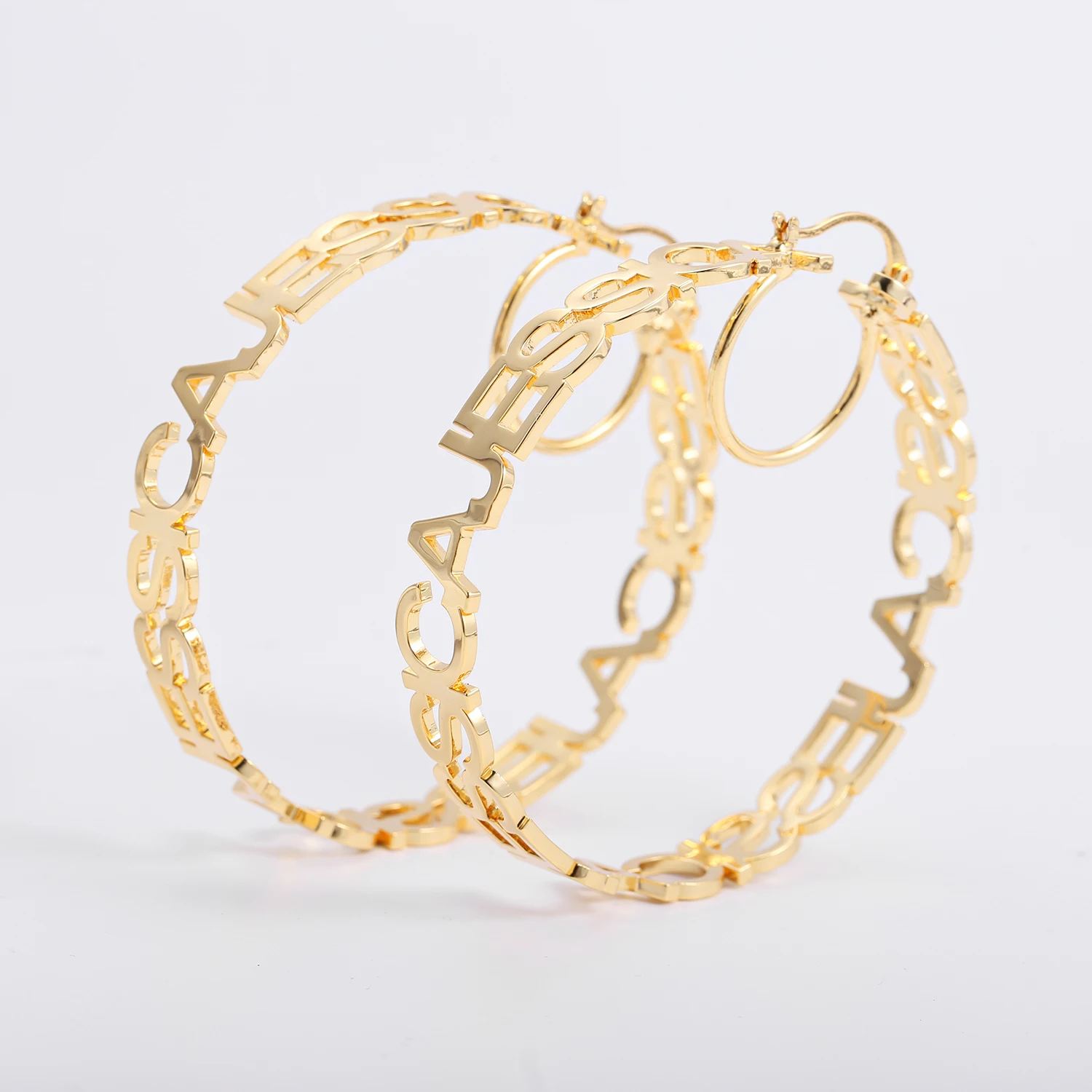 Custom Name Earring 2023 Trend New Summer Hoop Earrings For Women Personalized Gold Aesthetic Jewelry Wedding Sexy Accessories