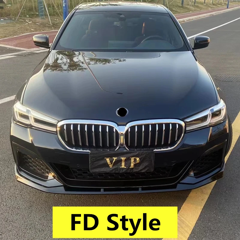 

FD MP Style For BMW 5 Series G30 G38 2021- 2023 Front Lip Chin Diffuser Body Kit Spoiler Bumper Splitter Accessories Carbon Look