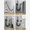 Handheld Toilet Bidet Faucet Rain Sprayer Stainless Steel Dual Button Bidet Sprayer Set Handheld Sprayer Shower Self-Cleaning 6