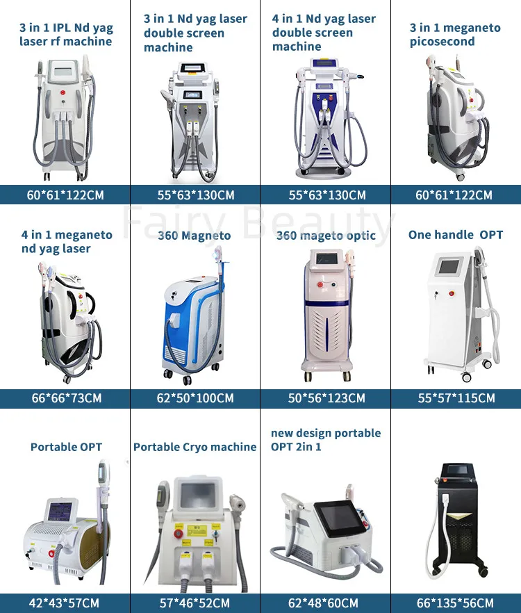 Tragbare 3-in-1 OPT 360 Megneto IPL Laser Haarentfernungsmaschine Nd Yag Laser Tattooentfernung Facelifting Hautverjüngungsgerät – Detail 13