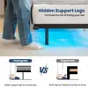Floating Bed Frame Queen Size with Hidden LED Lights Adjustable Brightness No Box Spring Needed Metal Platform with Storage 4