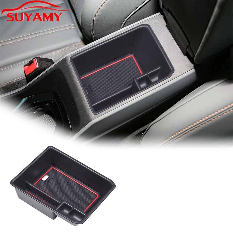 

1pc ABS For Audi Q4 E-Tron 2022 Car Accessories Central Armrest Storage Box Groove Holder Tidy Stowing Car Styling