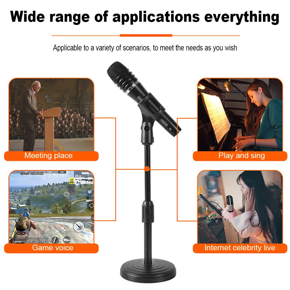 Flexible Desktop Tripod Folding Mic Stand With Adjustable Angle Disc Microphone Mount Holder Stand Bracket Microphone Clip Clamp microphone stand