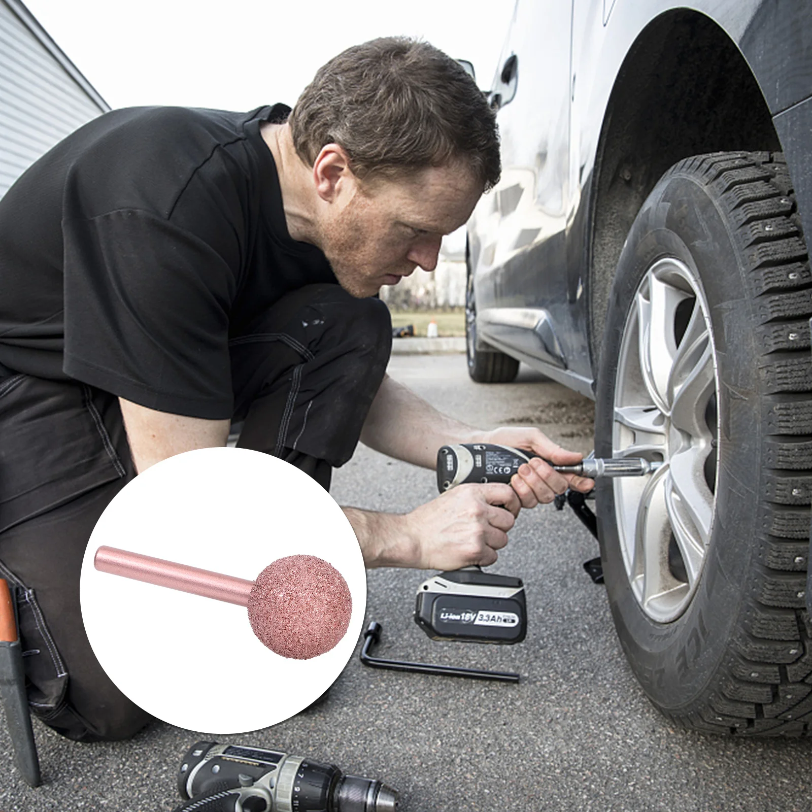 

Tire Repair Grinding Machine Head Rod Stick Tool Buffing Wheel Dome Coarse Sand