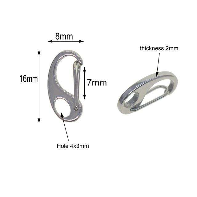 LbsAMP 20 Pièces Mini Mousqueton D'alliage De Zinc Porte-clés D'escalade Clips D'escalade Pour Grimper Randonnée Alpinisme Camping Pendaison En Bois (Noir | 31,3 × 14,3mm