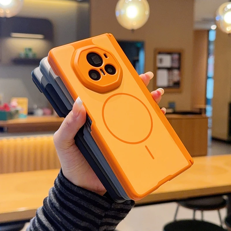 Enhanced Product Title:  
Matte Texture Magnetic Foldable Shockproof Phone Case with Anti-Oxidation Finish