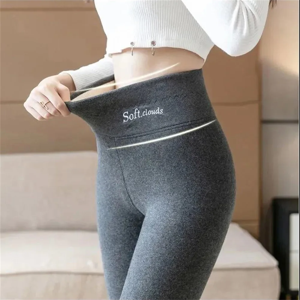 2022 Femmes Hiver Leggings Chauds Taille Haute Translucide Solid Velvet  Épais Pantalon Thermique Femme Sexy Collants Élasticité