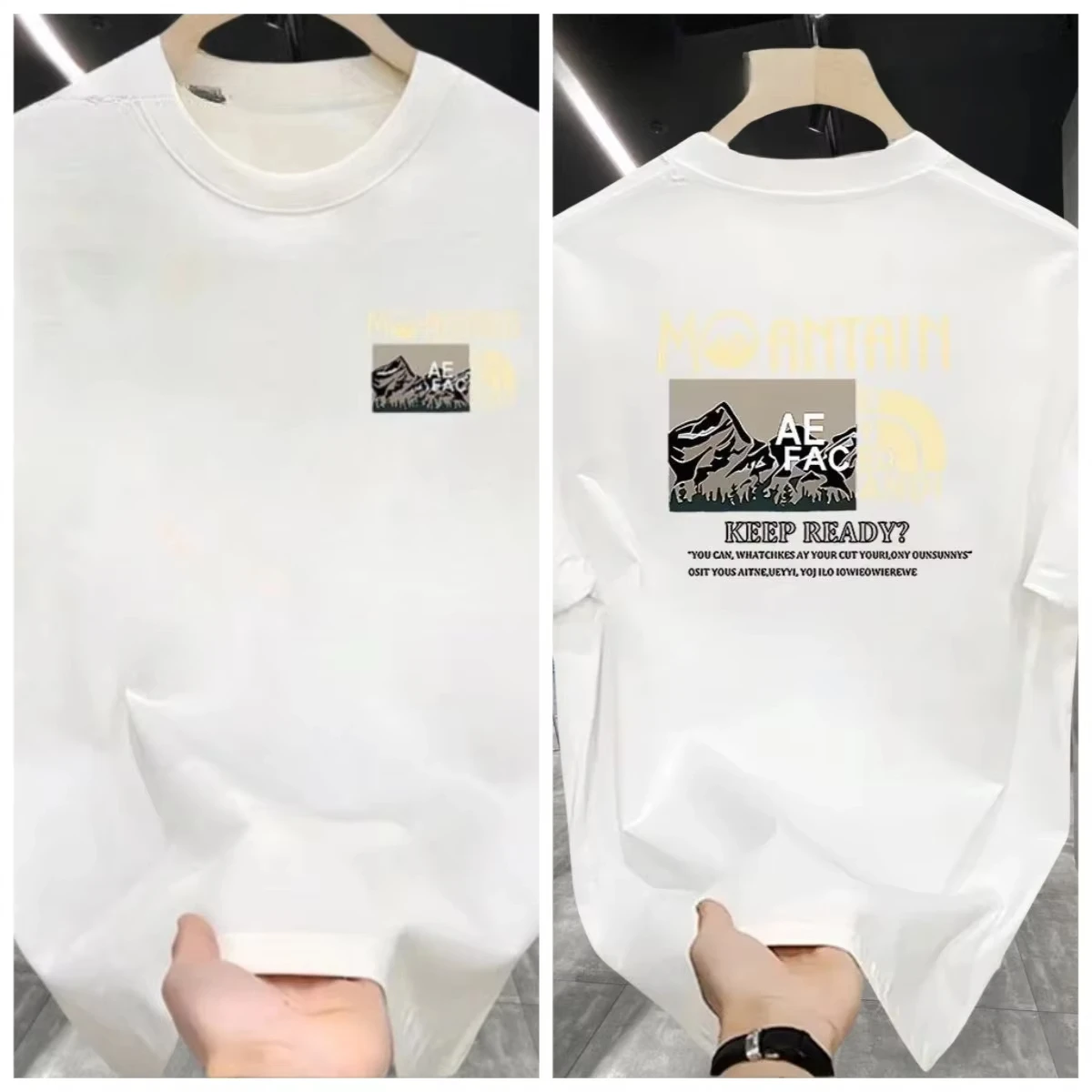American Plankton Shuai Pure Cotton Short Sleeve T-shirt Youth Summer Ins Fashion Brand Street Loose Round Neck Men's Top Tide