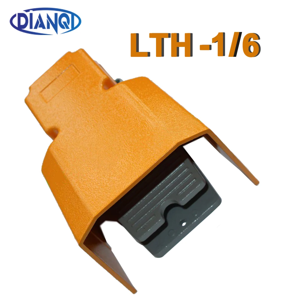 

LTH-1/6 Foot Switch Aluminum Shell Machine Tool Parts Silver Point Electrical Power Industrial Reset Pedal Switch 10A LTH