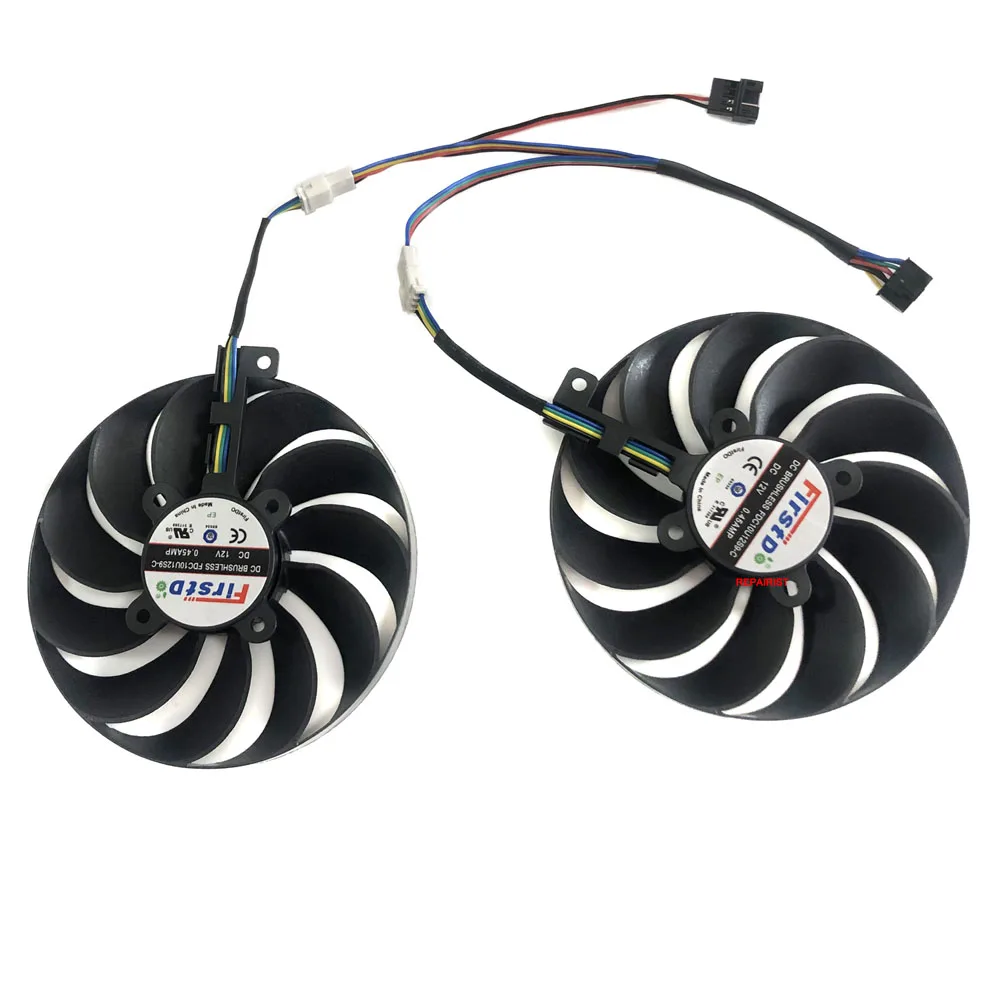 FDC10U12S9-C GPU VGA 쿨러, 비디오 카드 선풍기 냉각, ASUS DUAL RX 5500 XT RX5500XT 08G EVO, 2 개/세트
