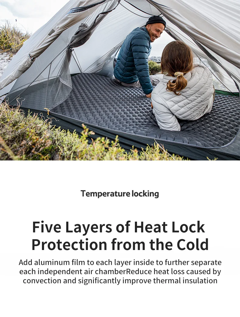 Naturehike Luftmatratze R3,5 Matte Outdoor Ultraleichte Isomatte 20D Nylon TPU Camping Reise 1-Personen aufblasbare Matratze – Detail 4