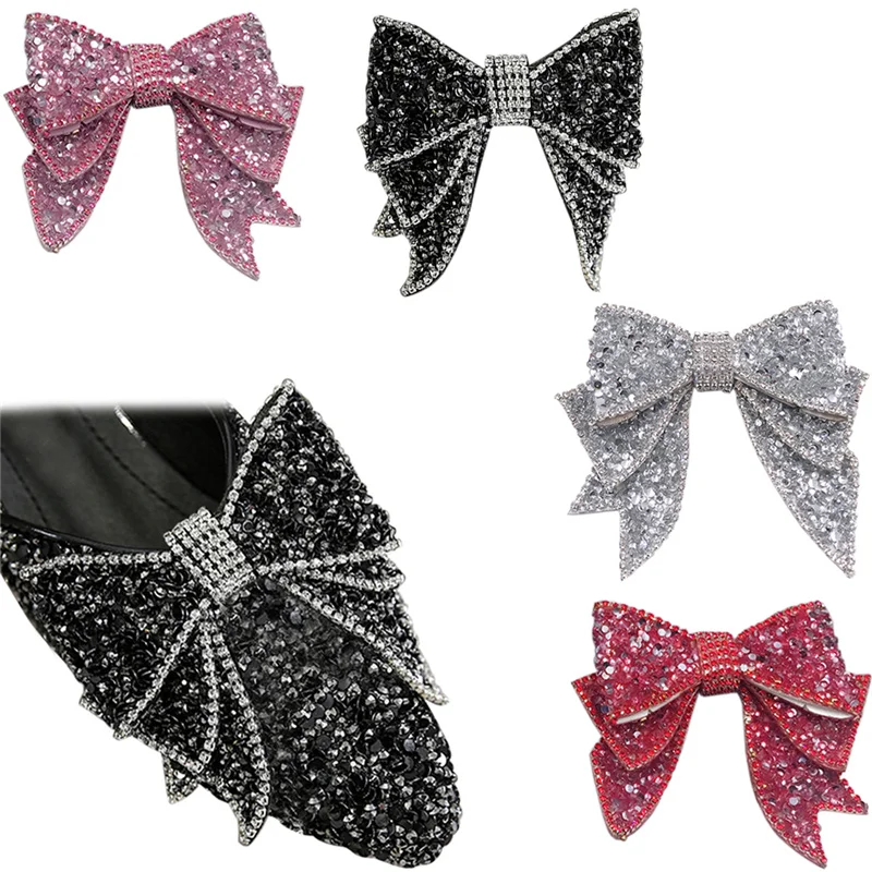 

Rhinestone Bow Shoe Clips Pumps Flats Decorative Shoe Decoration DIY Crafts Accessories for Women Wedding Party Charms 2 Pcs